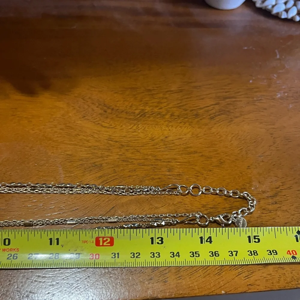 Stella & Dot Gold Necklace with Clear Pendant - Picture 13 of 14